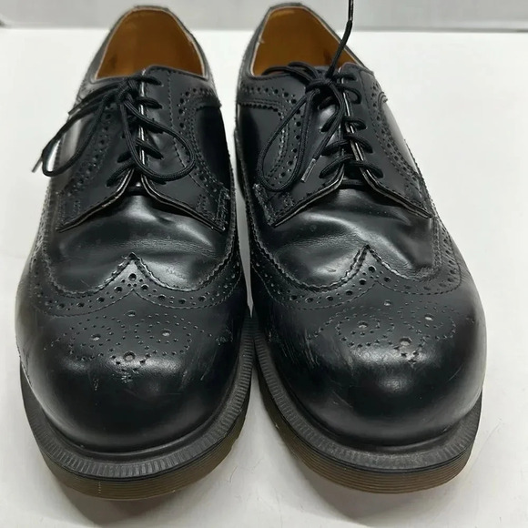 Doc Martens Oxfords Shoes Lace Up Vintage Made England Leather Black UK 9 US 10 - Picture 2 of 13